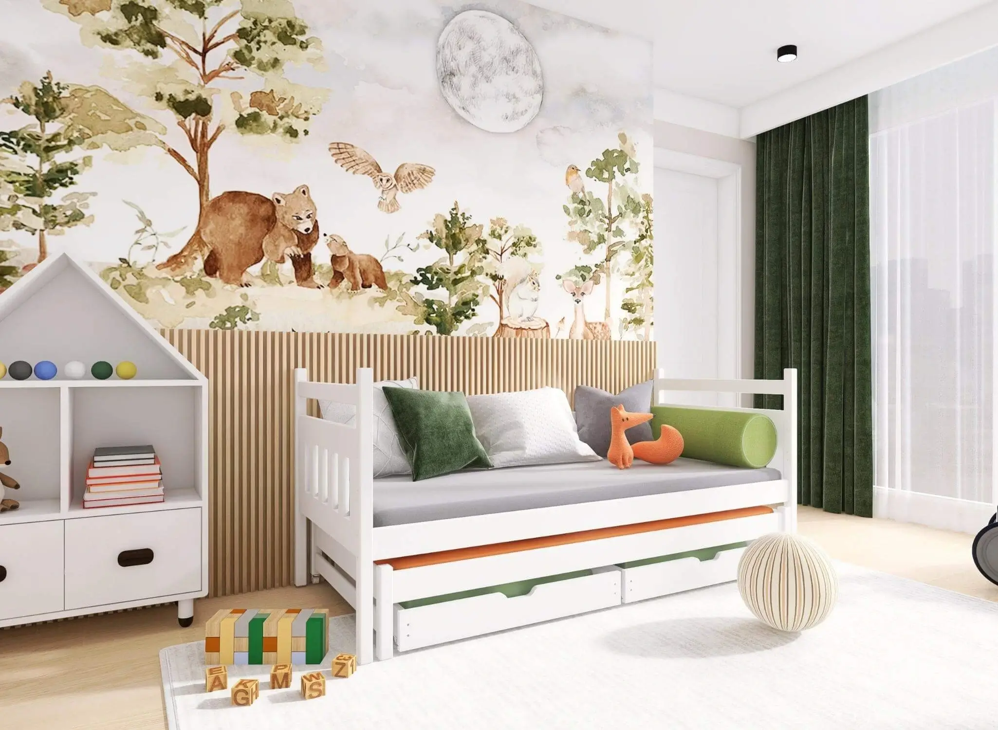 daniel 1 Daniel 2 ατόμων κρεβάτι ΜΑΣΙΦ με συρόμενο - Image 1