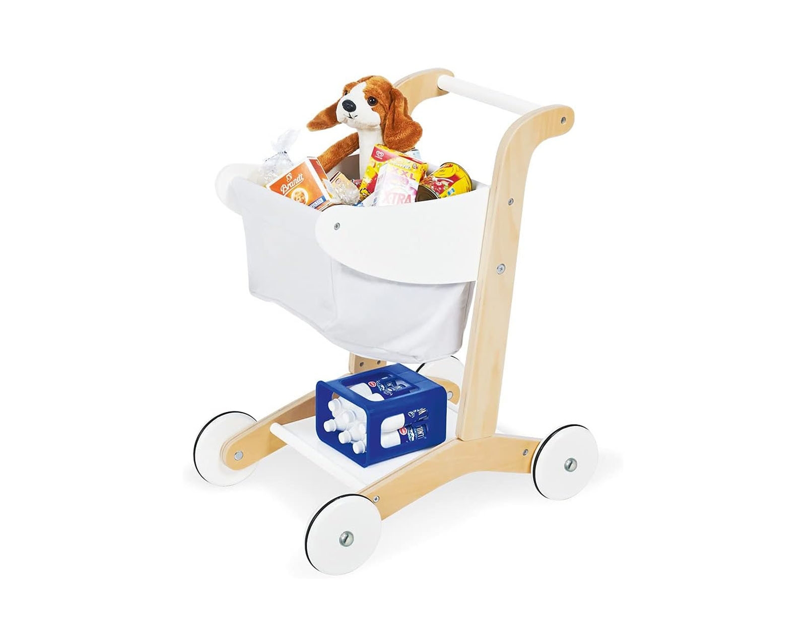 image_returner Ξύλινο Καροτσάκι Erna 44x32x51cm - Hλικίες 3+ ετών - White - Image 1