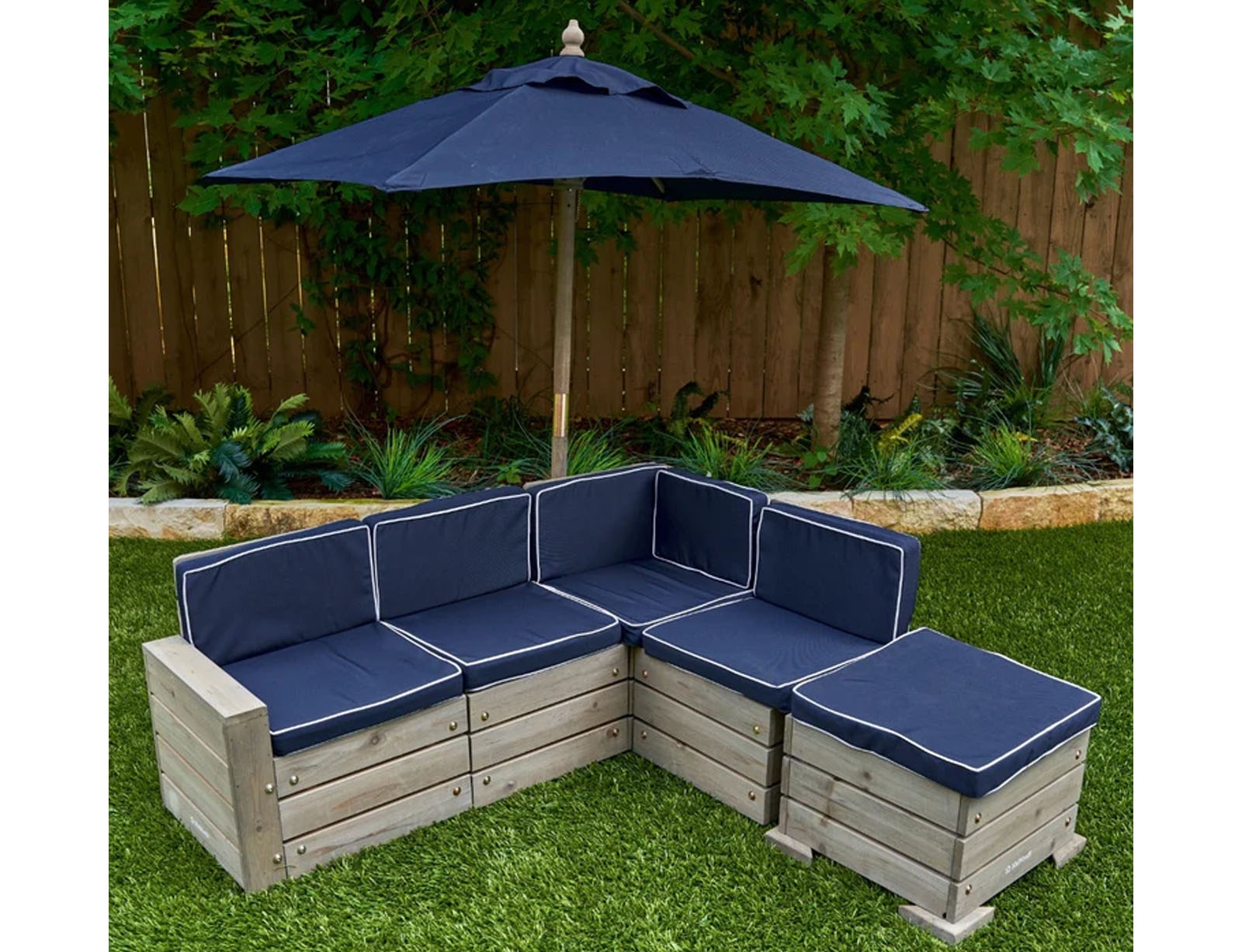 image_returner ΠΑΙΔΙΚΌ ΔΩΜΆΤΙΟ & ΔΙΑΚΌΣΜΗΣΗ KIDKRAFT, OUTDOOR SECTIONAL, OTTOMAN & UMBRELLA SE - Image 1