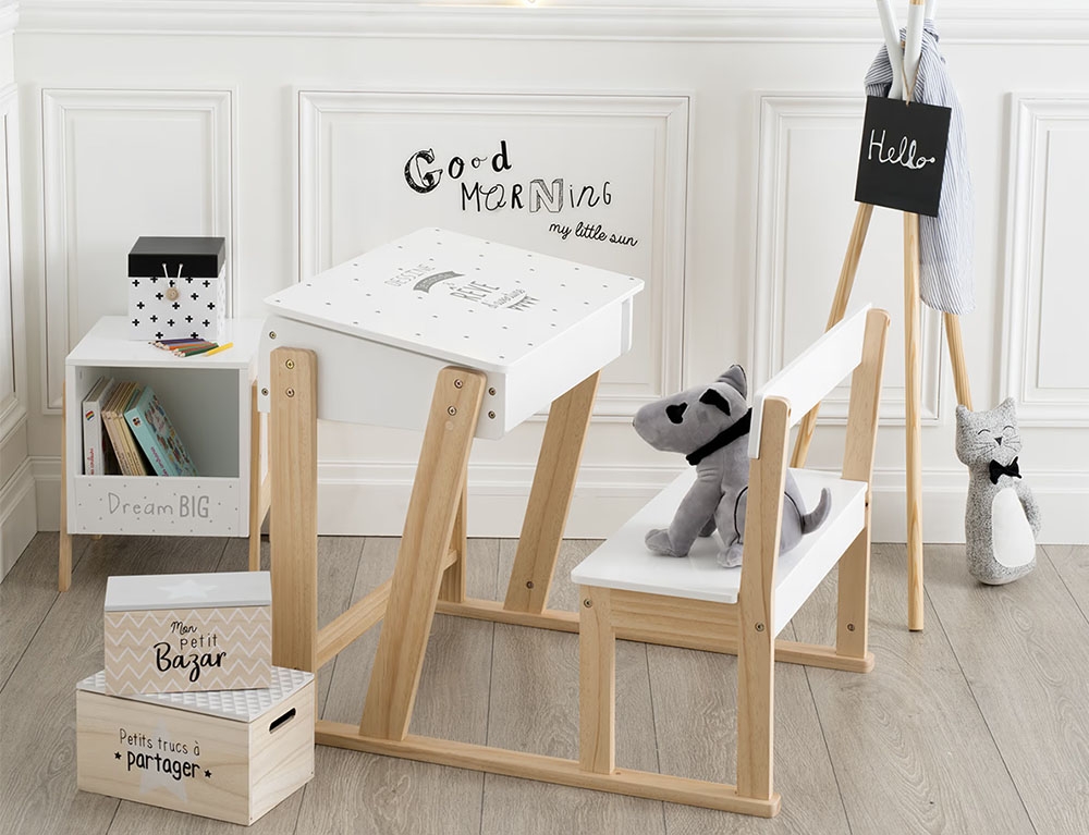 image_returner Παιδικό Γραφείο με καρεκλάκι, αποθηκευτικό χώρο 64x79x58cm - Image 1