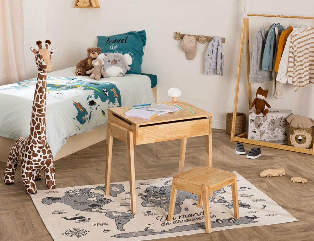 image_returner Παιδικό Γραφείο Robin με σκαμπό, αποθηκευτικό χώρο 62x40.3x60cm - Image 1