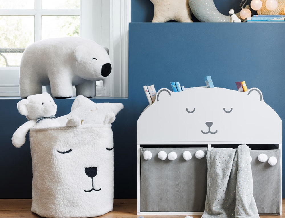 image_returner Σκαμπό Πουφ Polar Bear 33x60x30cm - Image 1