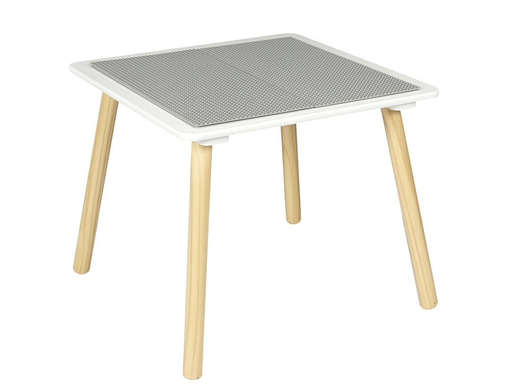 image_returner_extra Παιδικό Τραπέζι Δραστηριοτήτων με βάση για τουβλάκια και διαστάσεις 52x52x44cm - Image 2