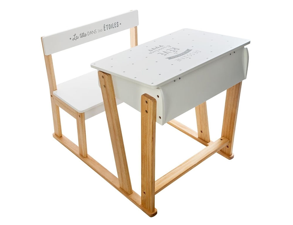 image_returner_extra Παιδικό Γραφείο με καρεκλάκι, αποθηκευτικό χώρο 64x79x58cm - Image 2