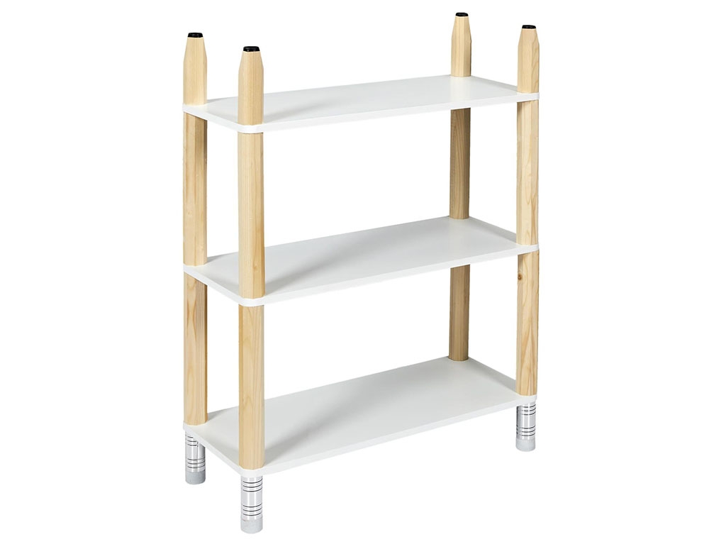 image_returner_extra Ραφιέρα Crayon Απόχρωση Λευκού με 3 ράφια και διαστάσεις 60x24x77cm HD7424 - Image 2