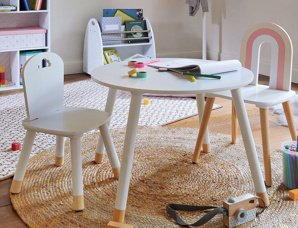 image_returner_extra Παιδικό Τραπέζι Douceur Λευκό 60x60x43.5cm - Image 2