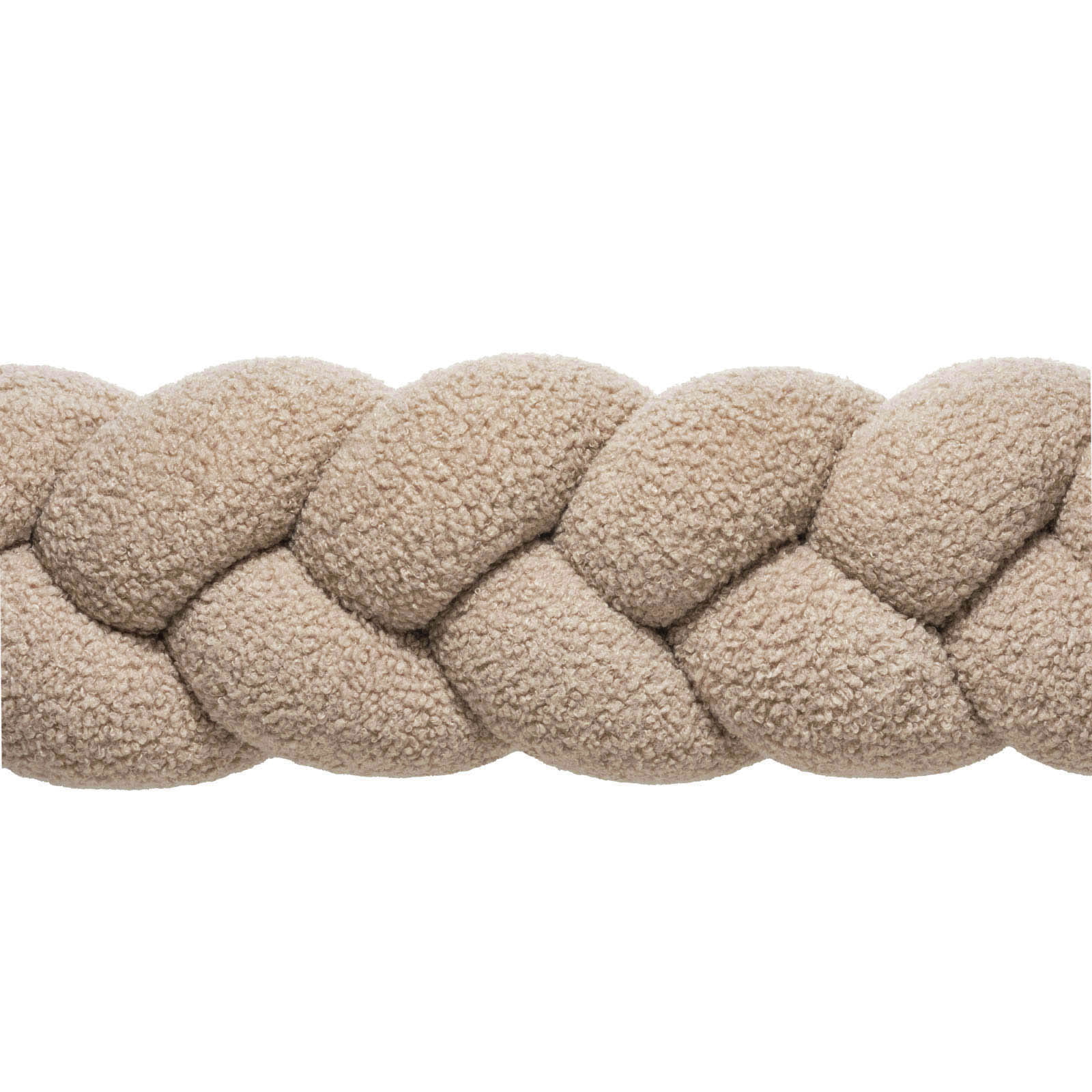 jukki_braided_cot_bumper_boucle_beige_05 Πάντα πλεξούδα τριπλή χειροποίητη Boucle 200x18εκ. Beige - Image 5