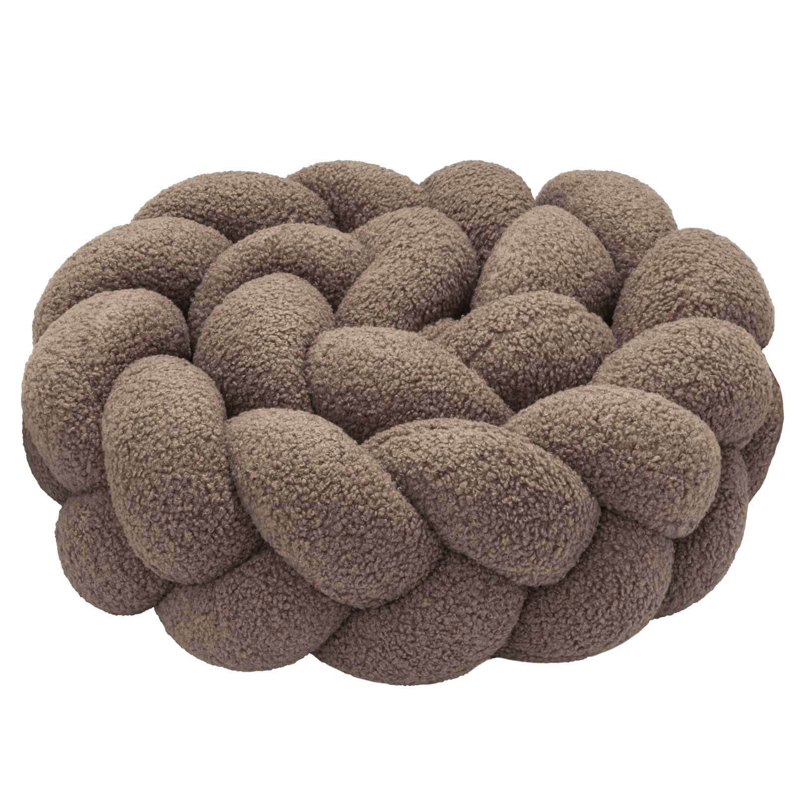 jukki_braided_cot_bumper_boucle_brown_03 Πάντα πλεξούδα τριπλή χειροποίητη Boucle 200x18εκ. Brown - Image 4