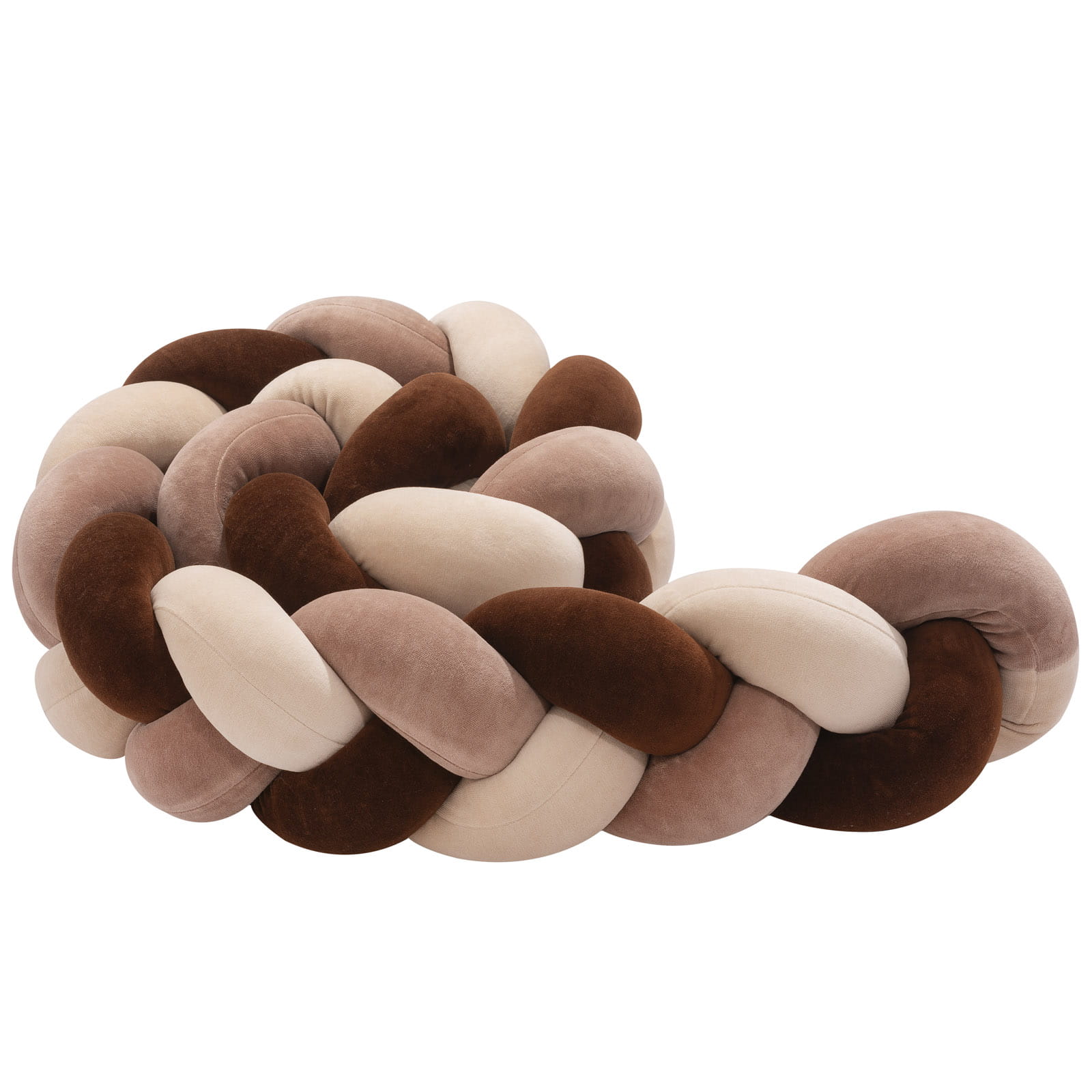 jukki_braided_cot_bumper_latte_mix_02 Πάντα πλεξούδα τριπλή χειροποίητη velvet 200x18εκ. Latte Mix - Image 5