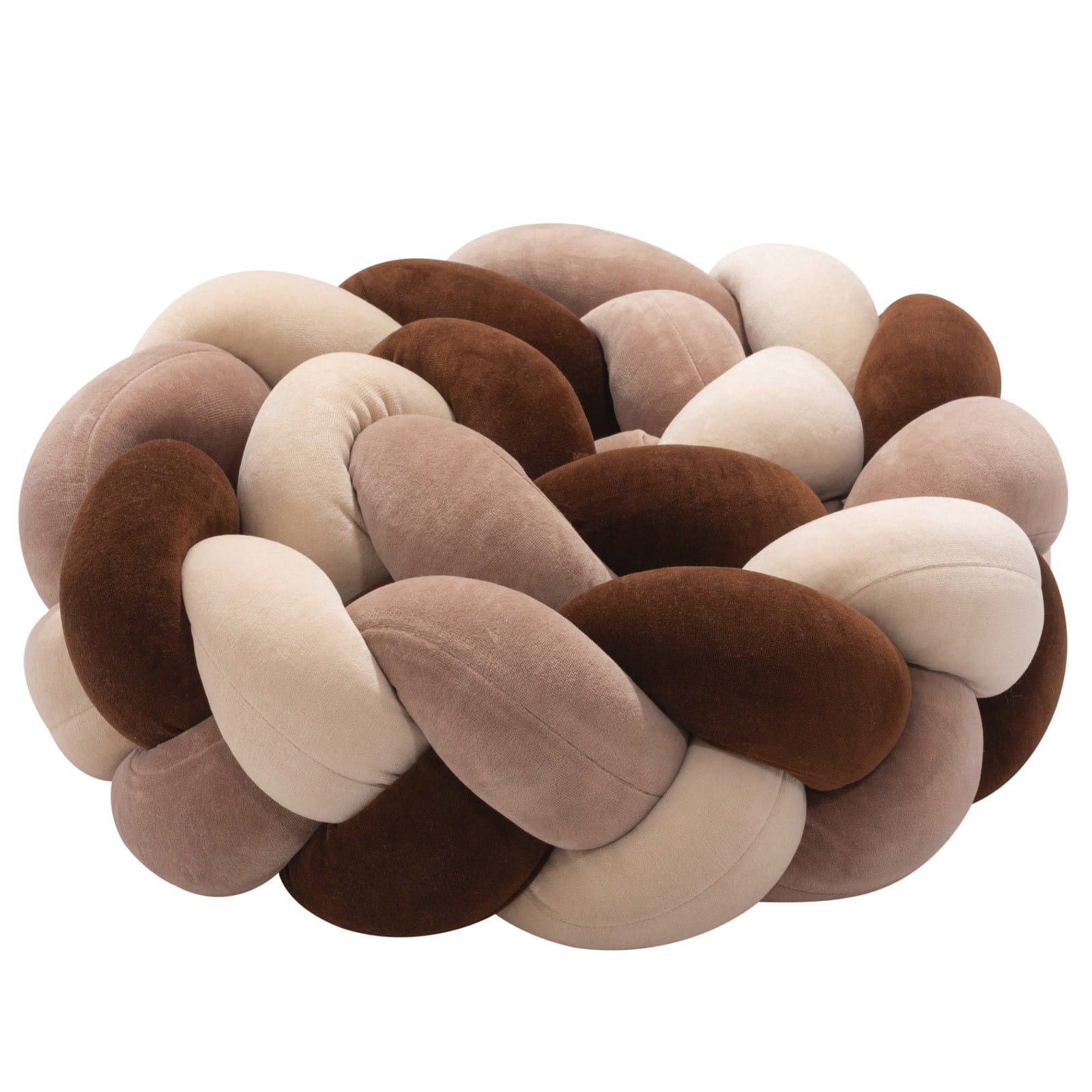 jukki_braided_cot_bumper_latte_mix_03 Πάντα πλεξούδα τριπλή χειροποίητη velvet 200x18εκ. Latte Mix - Image 4