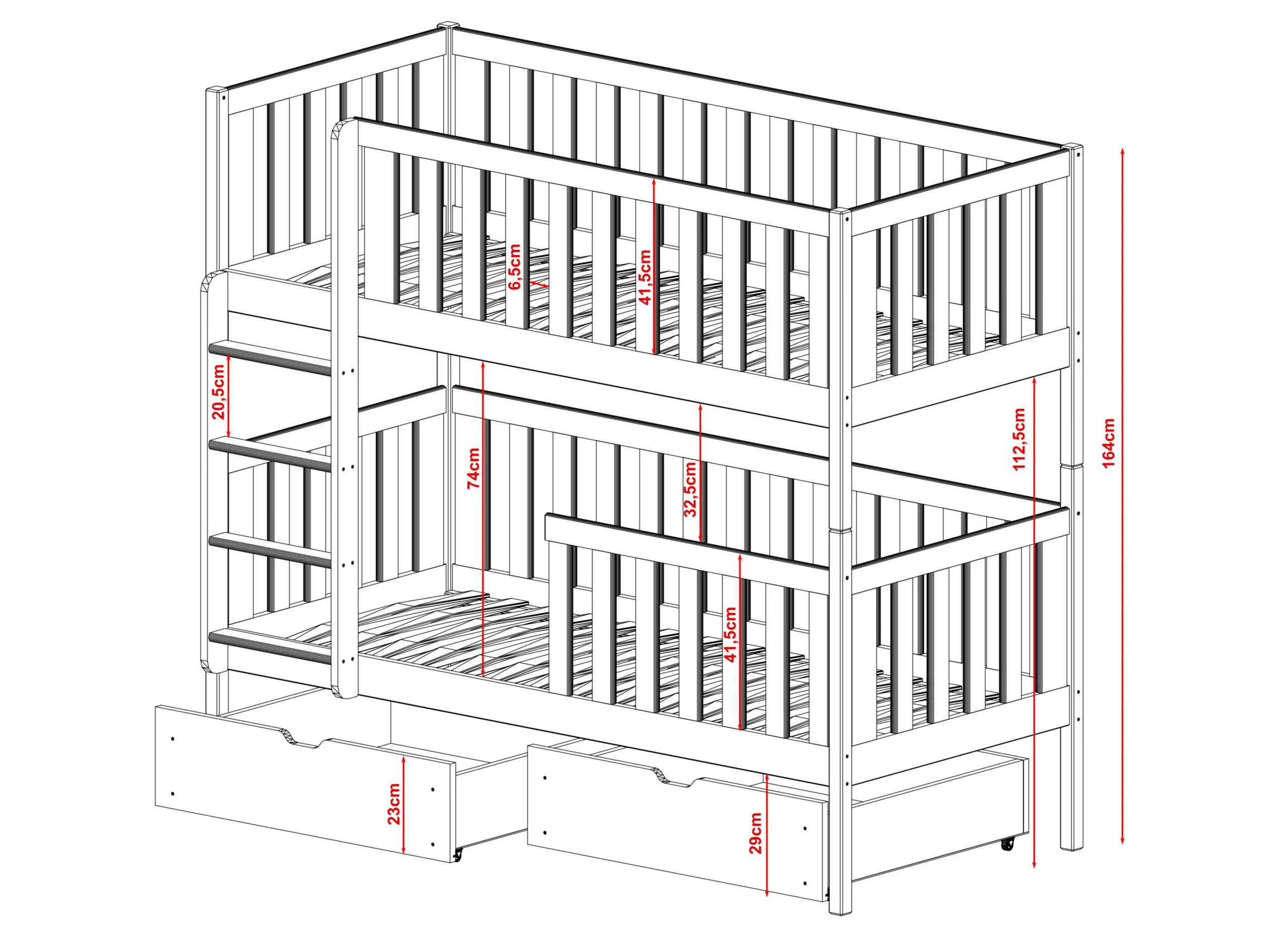michalina 4 MICHALINA Κουκέτα ΜΑΣΙΦ για 2 Άτομα - Image 6