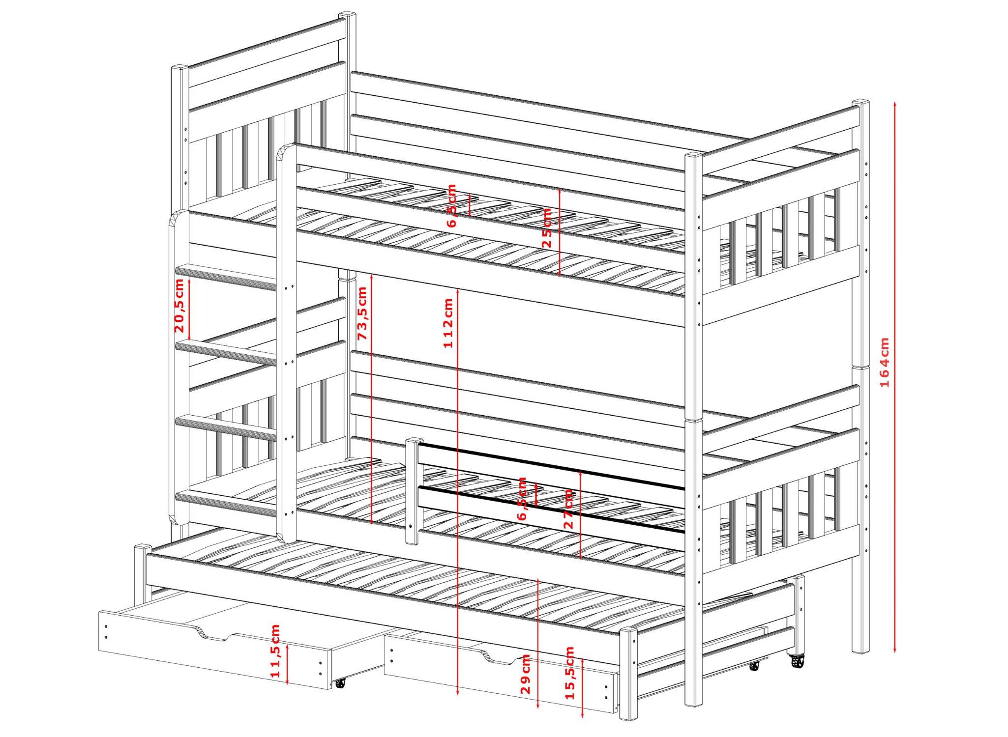seweryn 3 SEWERYN Κουκέτα ΜΑΣΙΦ για 3 Άτομα - Image 7