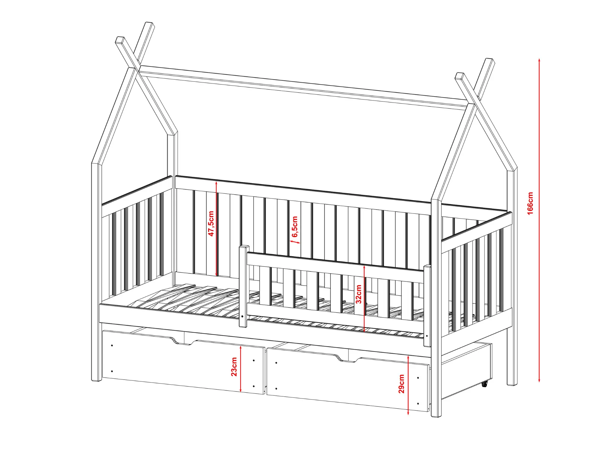 simba3 Simba Μontessori παιδικό κρεβάτι μασίφ - Image 3