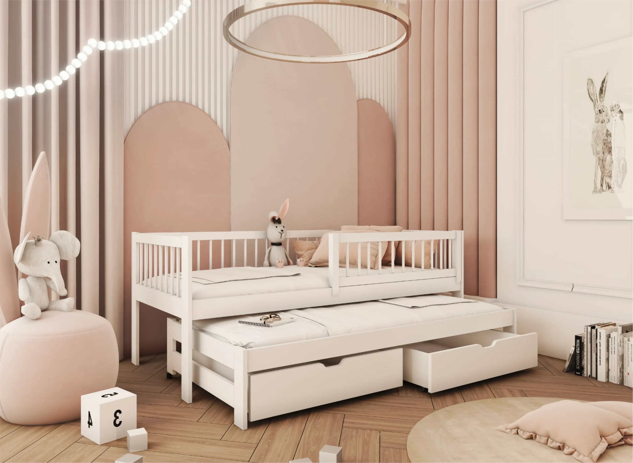 softi3 Softi 2 ατόμων κρεβάτι ΜΑΣΙΦ με συρόμενο - Image 2