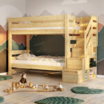 EVEREST Κουκέτα ΜΑΣΙΦ για στρώματα 200×90 με Σκαλοπάτια (ΧΩΡΙΣ ΣΚΕΠΗ) - Image 9