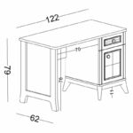 Γραφείο απλό Alegra - Image 3