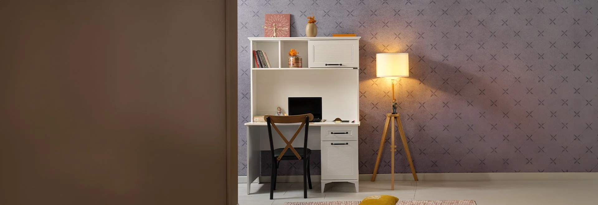 golf grafeio me rafia Γραφείο Golf με ράφια - Image 2