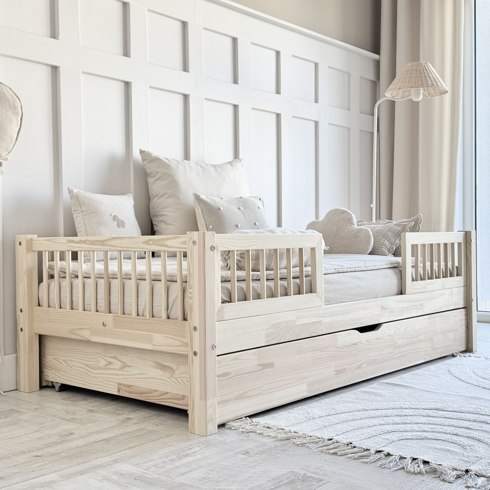 eng_pl_Basic-Duo-Plus-with-rung-rail-version-with-drawer-93_2 Basic PLUS DUO with rung rail κρεβάτι μασίφ με συρτάρι / δεύτερο κρεβάτι - Image 1