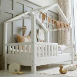 Housebed παιδικό κρεβάτι με πλακέ κάγκελο - Image 4