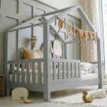 Housebed παιδικό κρεβάτι με πλακέ κάγκελο - Image 5