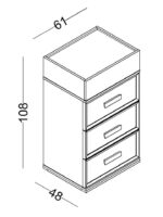 Συρταριέρα ψηλή Evon - Image 2