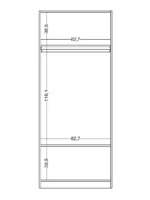 Δίφυλλη ντουλάπα Nora - Image 3