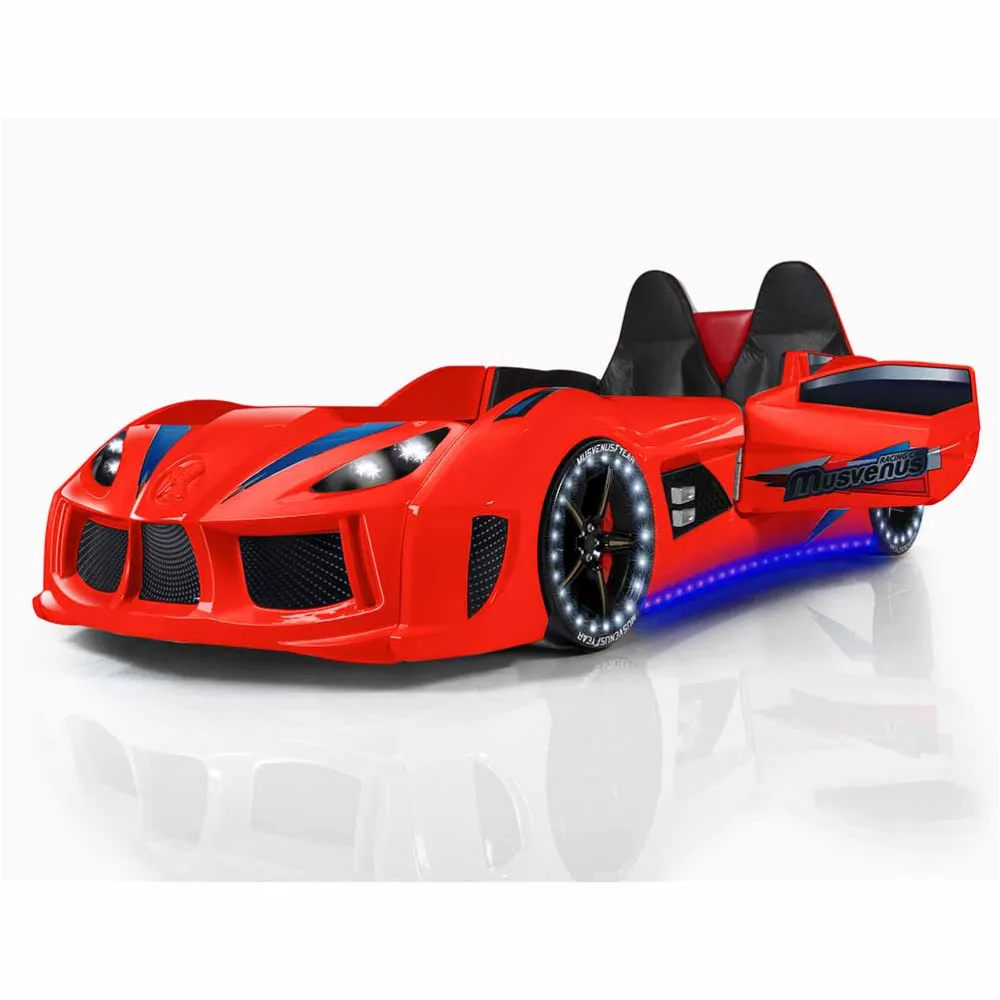 single-car-shaped-bed-with-light-sound-and-opening-doors (1) Κρεβάτι Speedy Αυτοκίνητο με Ήχο & Φωτισμό 190x90εκ. - Image 3