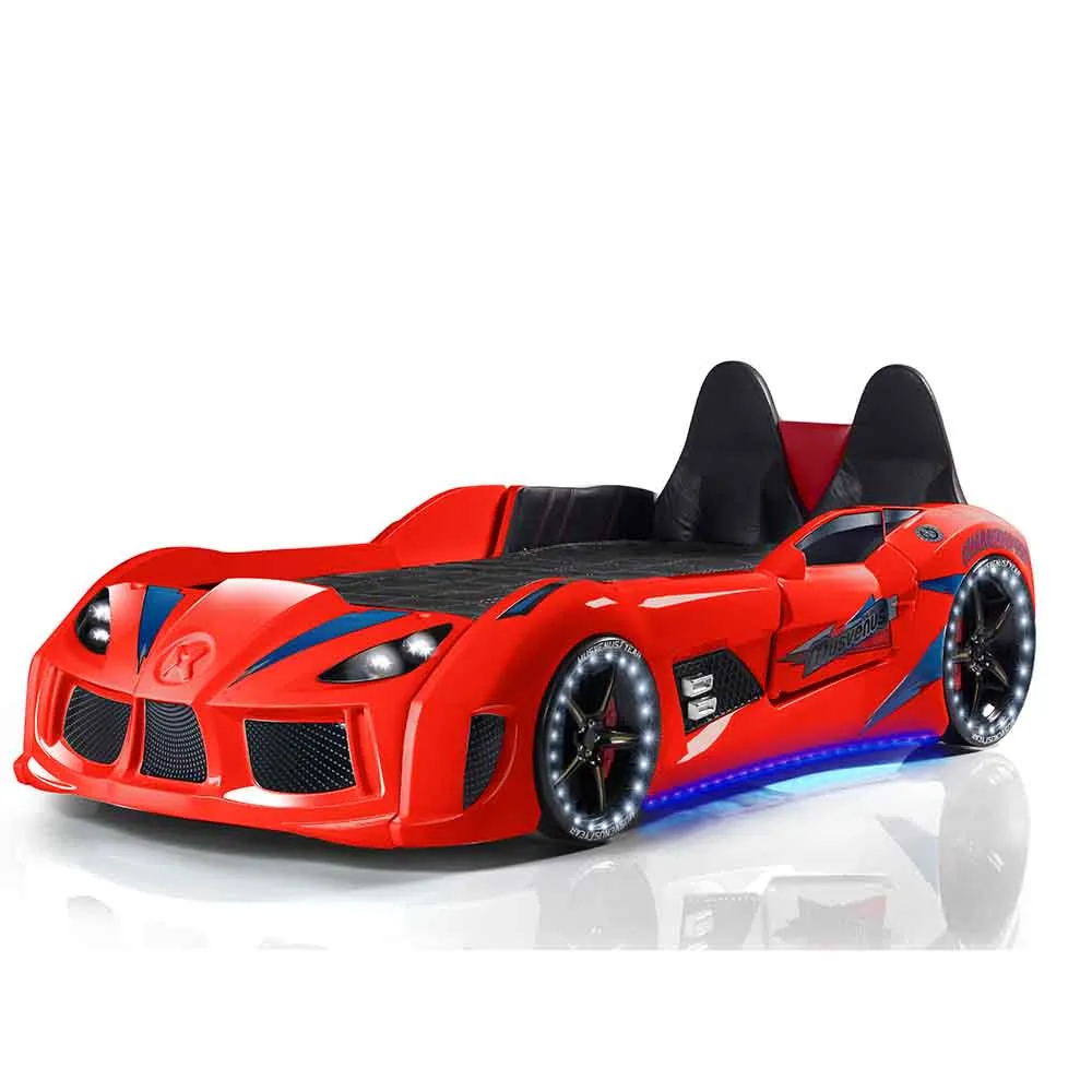 single-car-shaped-bed-with-light-sound-and-opening-doors (2) Κρεβάτι Speedy Αυτοκίνητο με Ήχο & Φωτισμό 190x90εκ. - Image 1