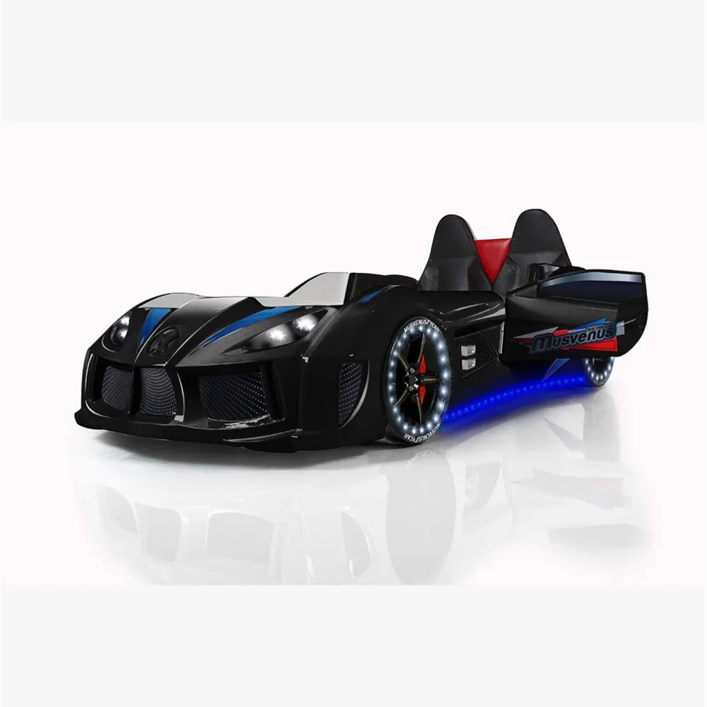 single-car-shaped-bed-with-light-sound-and-opening-doors Κρεβάτι Speedy Αυτοκίνητο με Ήχο & Φωτισμό 190x90εκ. - Image 2