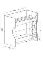 BEST COMPACT Παιδική Κουκέτα με μεταλλική σκάλα για στρώματα 190X90 - Image 4