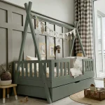 Tipi DUO PLUS παιδικό κρεβάτι με πλακέ κάγκελο και συρτάρι ή δεύτερο κρεβάτι - Image 14