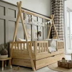 Tipi DUO PLUS παιδικό κρεβάτι με πλακέ κάγκελο και συρτάρι ή δεύτερο κρεβάτι - Image 5