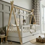 Tipi DUO PLUS παιδικό κρεβάτι με πλακέ κάγκελο και συρτάρι ή δεύτερο κρεβάτι - Image 7