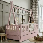 Tipi DUO PLUS παιδικό κρεβάτι με πλακέ κάγκελο και συρτάρι ή δεύτερο κρεβάτι - Image 11