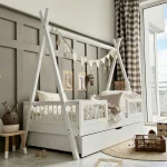 Tipi DUO PLUS παιδικό κρεβάτι με στρογγυλό κάγκελο και συρτάρι ή δεύτερο κρεβάτι - Image 7