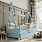 Tipi DUO PLUS παιδικό κρεβάτι με στρογγυλό κάγκελο και συρτάρι ή δεύτερο κρεβάτι - Image 10