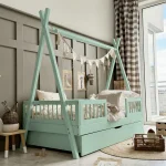 Tipi DUO PLUS παιδικό κρεβάτι με στρογγυλό κάγκελο και συρτάρι ή δεύτερο κρεβάτι - Image 11