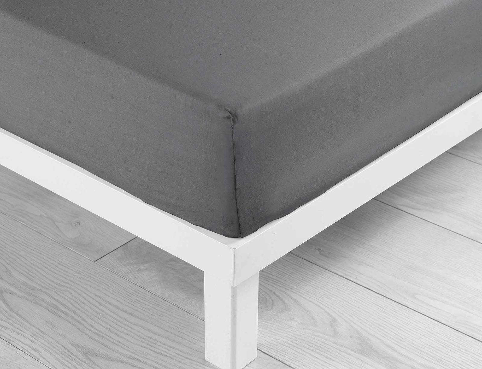 image_returner Σεντόνι με λάστιχο Lina από βαμβάκι-Charcoal Grey - Image 1