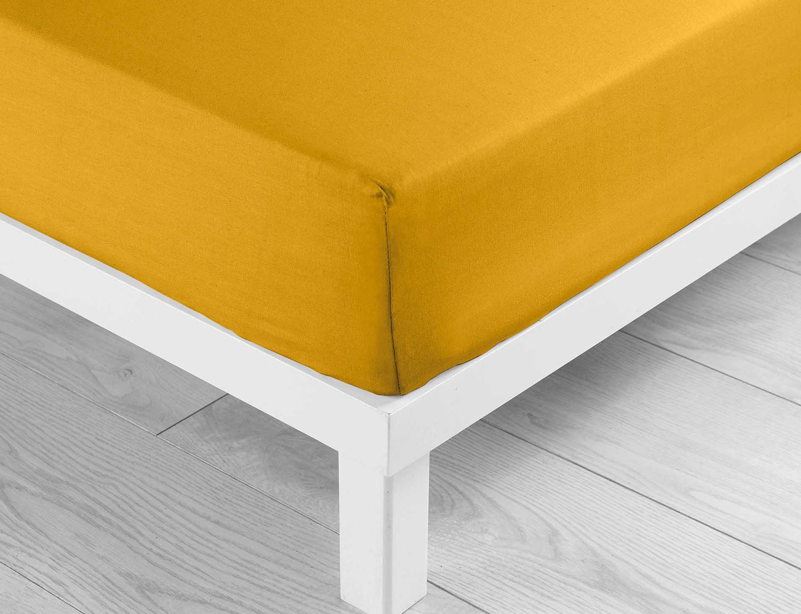 image_returner Σεντόνι με λάστιχο Lina από βαμβάκι- Curry - Image 1