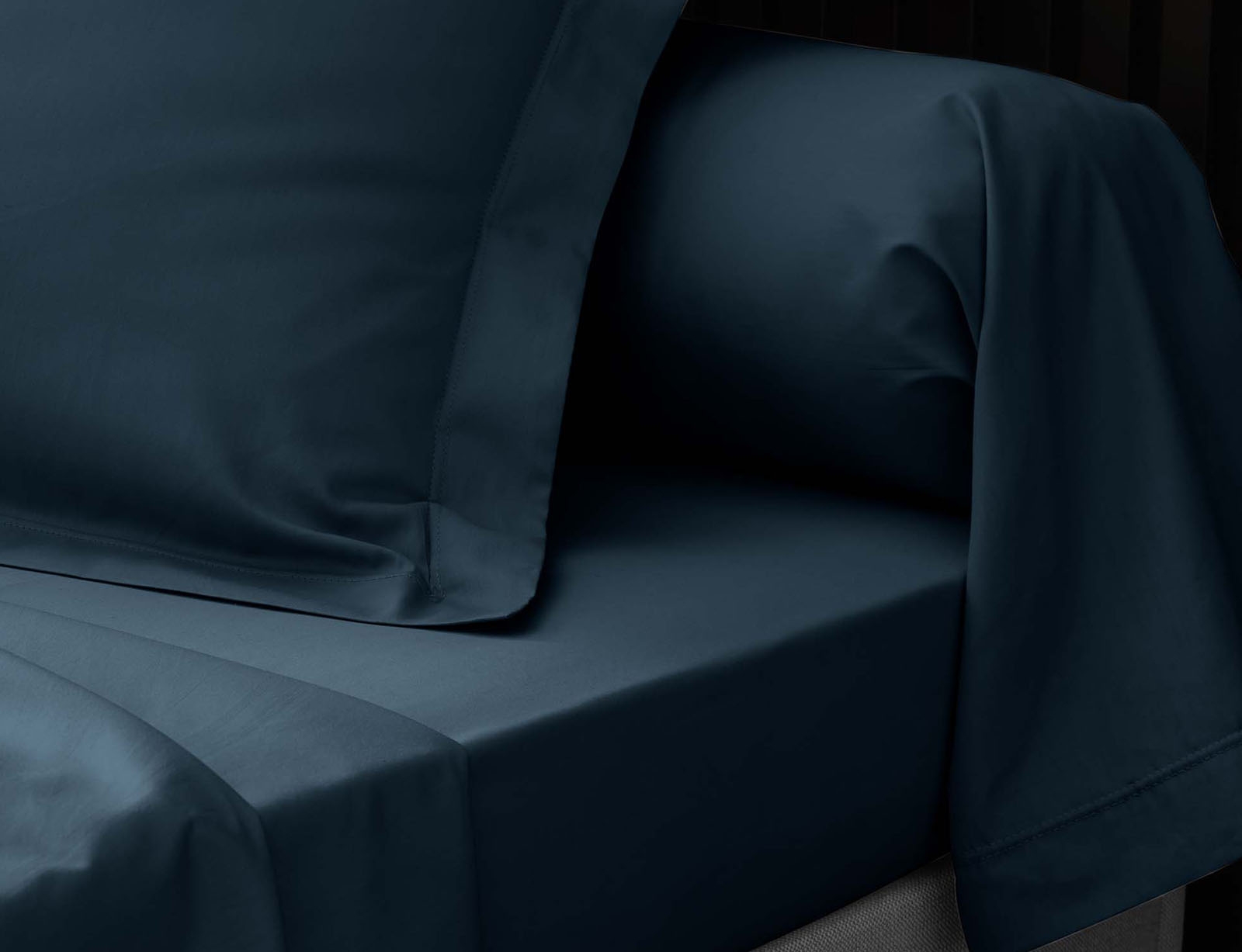 image_returner_extra Σεντόνι με λάστιχο Lina από βαμβάκι-Night Blue - Image 2