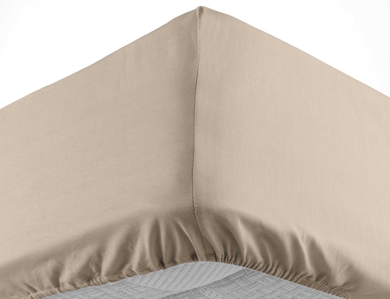 image_returner_extra Σεντόνι με λάστιχο Lina από βαμβάκι-Sand - Image 2