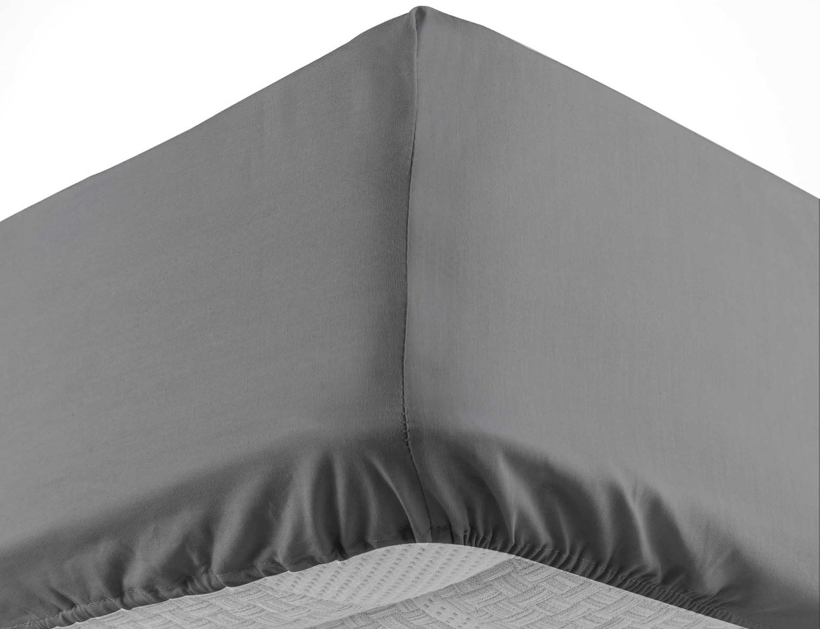 image_returner_extra Σεντόνι με λάστιχο Lina από βαμβάκι-Charcoal Grey - Image 2