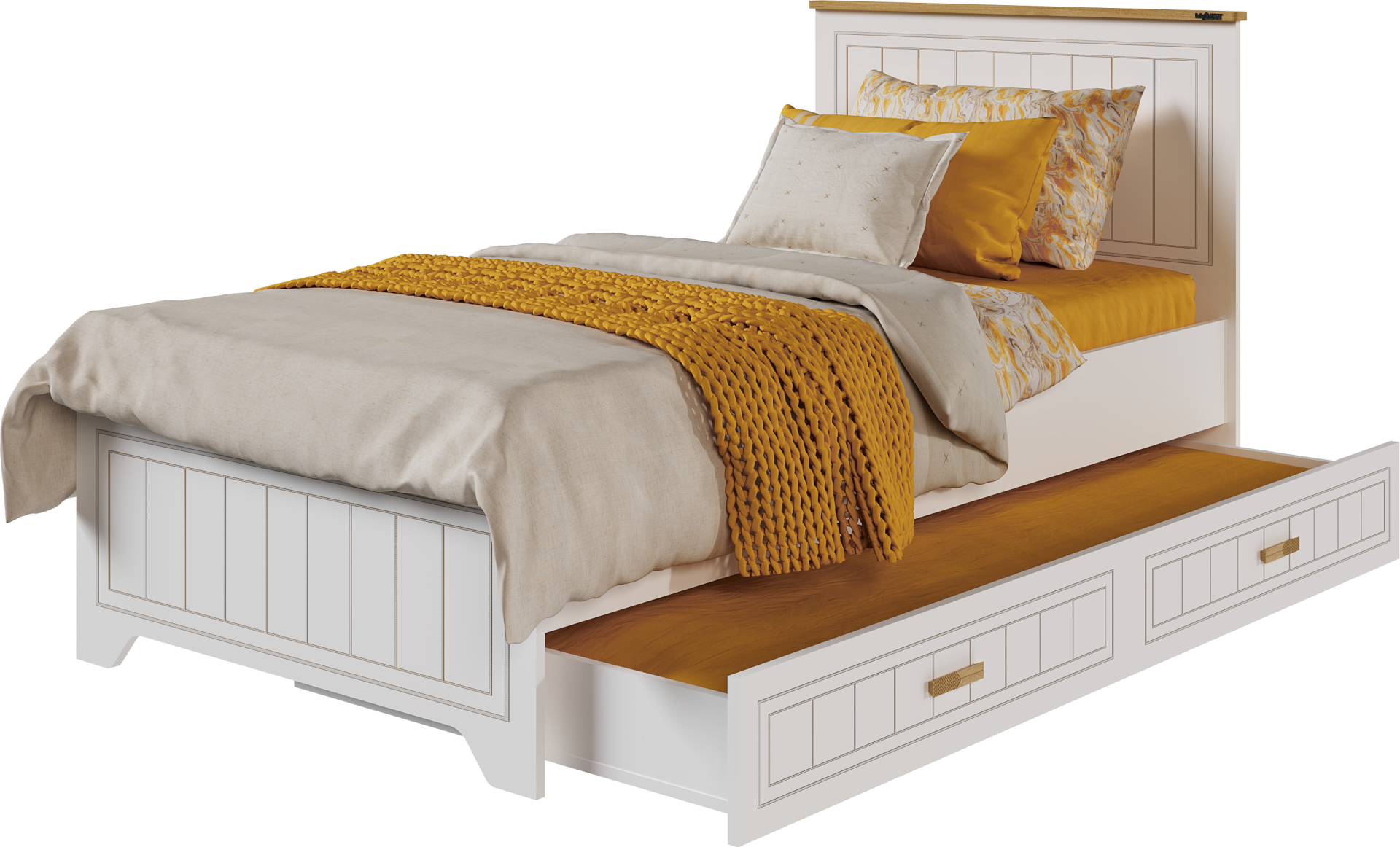 100-luk-yatakk Κρεβάτι Bella με συρόμενο συρτάρι / κρεβάτι - Image 6