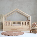 Housebed DUO PLUS FENCE RAIL κρεβάτι μασίφ με συρτάρι / δεύτερο κρεβάτι