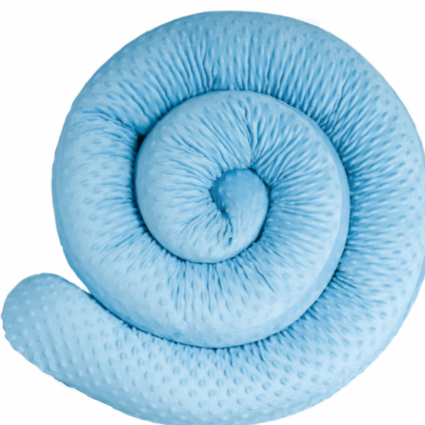 Κυλινδρικό προστατευτικό κούνιας Minky Blue