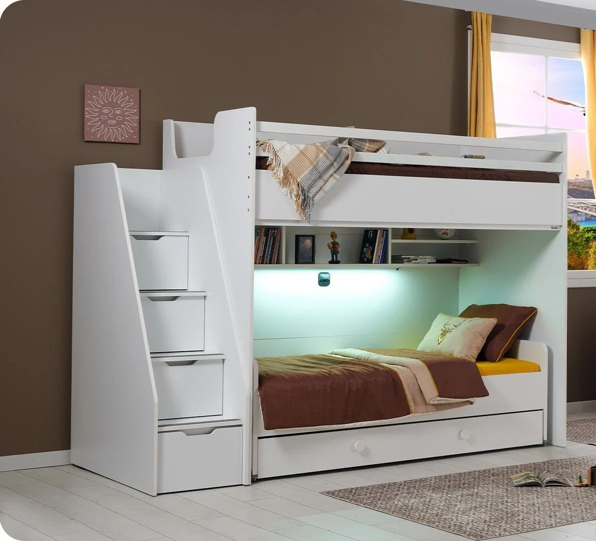 basliksiz-1-0003-golf-80 JOKER Πολυμορφική Παιδική Κουκέτα Λευκή για στρώματα 200×100 - Image 1