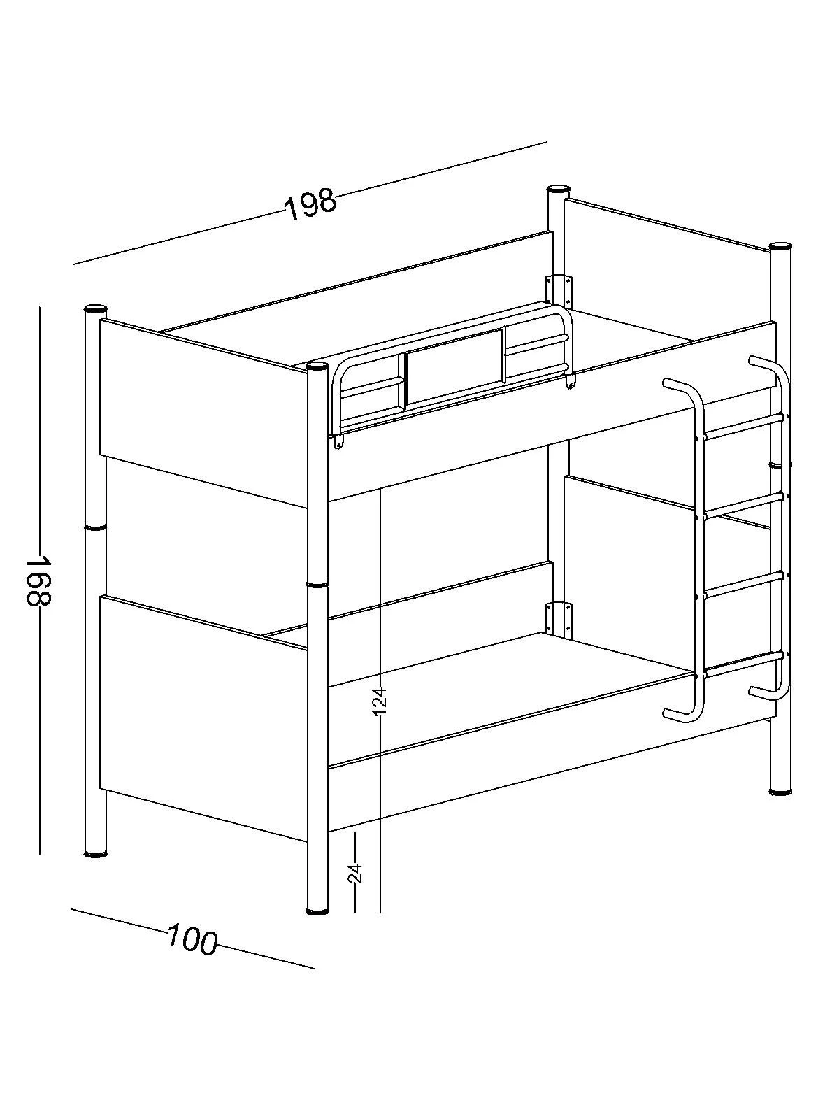 bella-90x190-ranza Bella Παιδική Κουκέτα για στρώματα 190X90 εκ. - Image 5