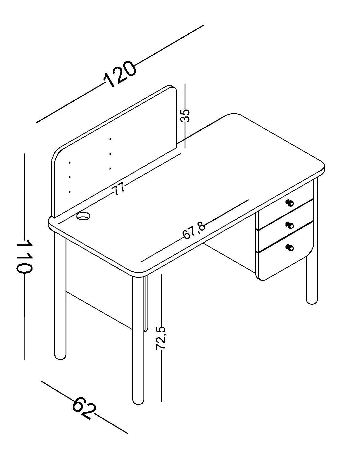 sofia-calisma-masasi-1 (1) Γραφείο Sofia με Πλάτη - Image 5