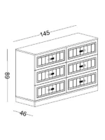 Συρταριέρα Bella με 6 συρτάρια - Image 4