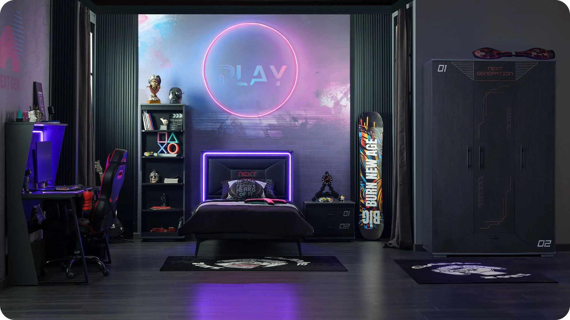 1 Τρίφυλλη ντουλάπα Next Game Lite - Image 3